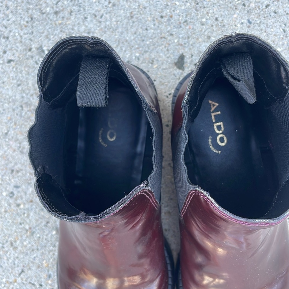 women’s dark wine boots worn once light weight by Aldo! - Picture 4 of 6